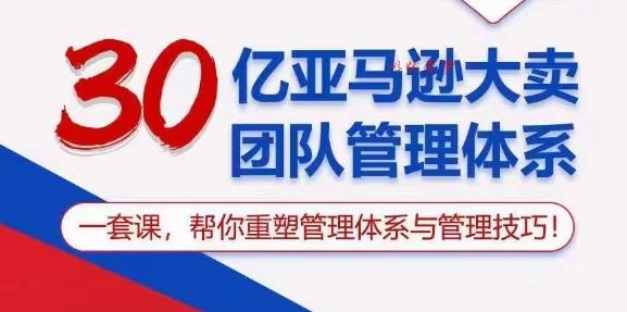 （10622期）30亿 亚马逊 大卖团队管理体系，一套课，帮你重塑管理体系与管理技巧