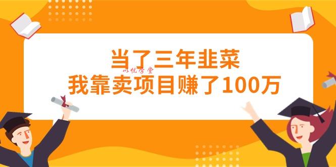 （10725期）当了三年韭菜我靠卖项目赚了100万