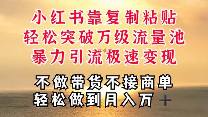 （11139期）深层揭秘小红书，靠复制粘贴，一周突破万级流量池，无脑搬运，暴力引流…