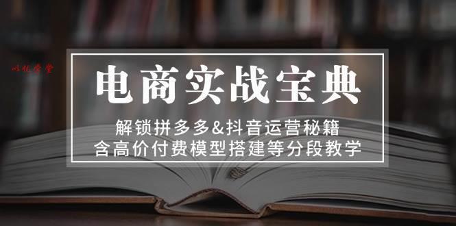 （13195期）电商实战宝典 解锁拼多多&抖音运营秘籍 含高价付费模型搭建等分段教学
