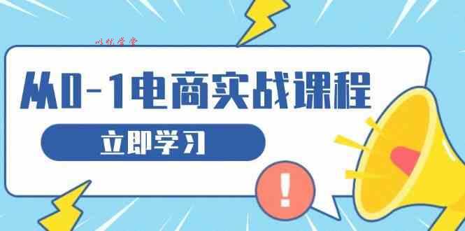 从零做电商实战课程，教你如何获取访客、选品布局，搭建基础运营团队