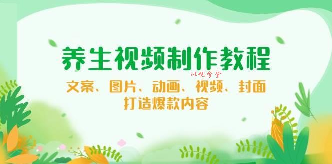 （14163期）养生视频制作教程，文案、图片、动画、视频、封面，打造爆款内容