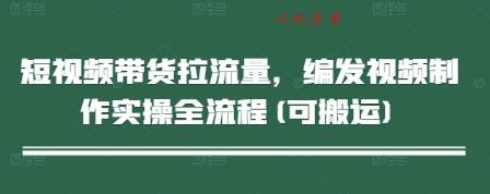 短视频带货拉流量，编发视频制作实操全流程(可搬运)
