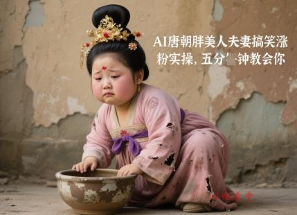 AI唐朝胖美人夫妻搞笑涨粉实操，五分钟教会你