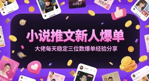 小说推文新人爆单大佬每天稳定三位数爆单经验分享