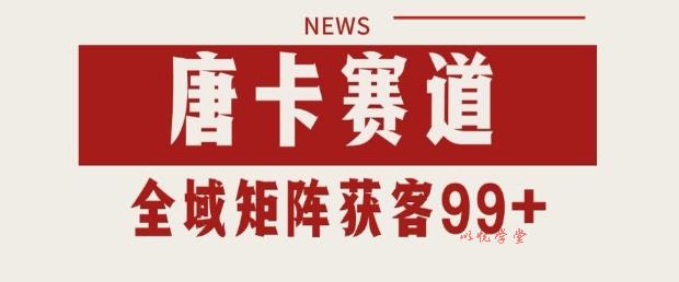 小红书某音唐卡赛道引流获客 自热矩阵日引200+【揭秘】