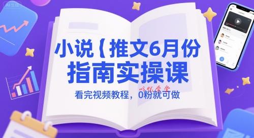 小说推文6月份指南实操课，看完视频教程，0粉就可做