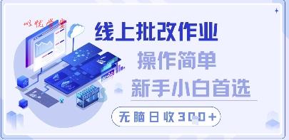 线上批改作业，操作简单新手小白首选，无脑日收300+【揭秘】