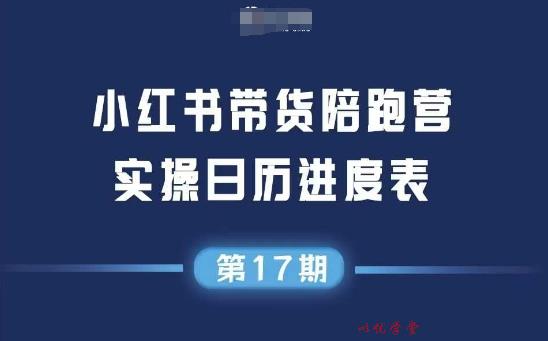 小红书第17期带货陪跑营，不囤货，无不直播，无不投流，通过选品+笔记内容+测品+笔记铺量+矩阵运营打爆款