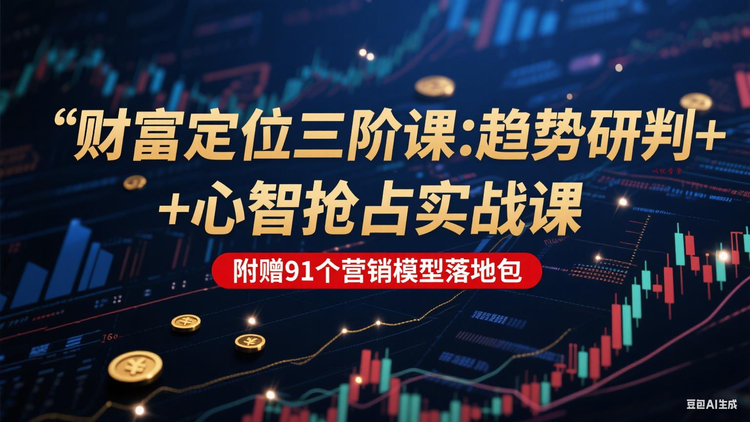财富定位三阶：趋势研判 + 心智抢占实战课，附赠91个营销模型落地包