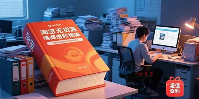 （15317期）淘宝无货源电商进阶指南，包含新人课、进阶课，配套资料，蓝海选品等