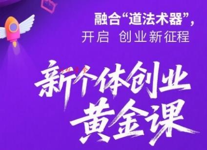新个体创业黄金课：道法术器四维抢占2025红利