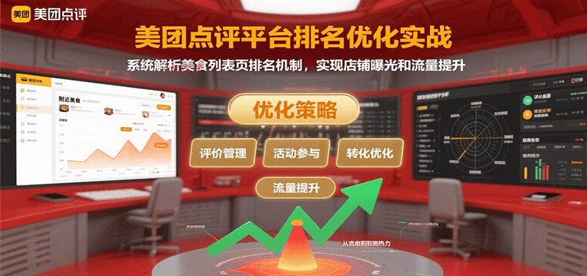 美团点评平台排名优化实战，系统解析美食列表页排名机制，实现店铺曝光和流量提升