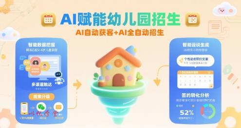 AI赋能幼儿园招生，AI自动获客+AI全自动招生