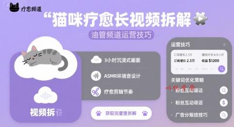 猫咪疗愈长视频拆解 &油管频道运营技巧