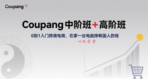 Coupang中阶班+高阶班，0到1入门跨境电商，在家一台电脑挣韩国人的钱