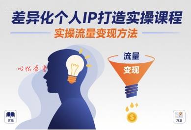 差异化个人IP打造实操课程，实操流量变现方法