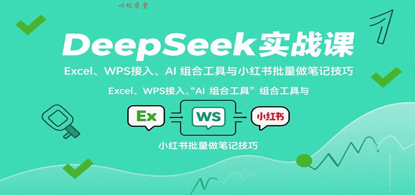 DeepSeek实战课：Excel、WPS接入、AI 组合工具与小红书批量做笔记技巧
