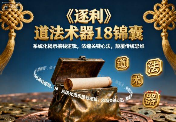 《逐利》道法术器18锦囊，系统化揭示搞钱逻辑，浓缩关键心法，颠覆传统思维
