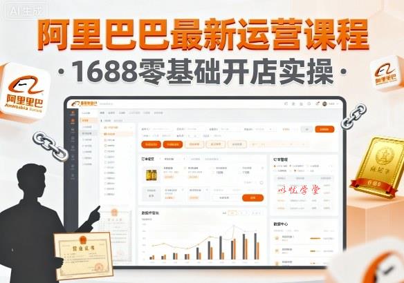 阿里巴巴最新运营课程，1688零基础开店实操
