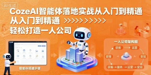 CozeAI智能体落地实战从入门到精通，轻松打造一人公司
