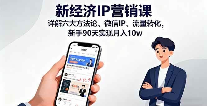 （16194期）新经济IP营销课：详解六大方法论、微信IP、流量转化，新手90天实现月入10w