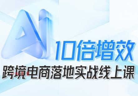 跨境电商10倍增效，跨境电商AI落地实战线上课