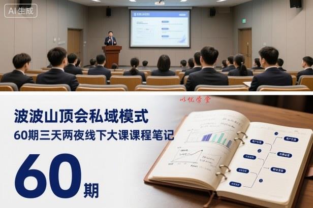 波波山顶会私域模式60期三天两夜线下大课课程笔记（文档）