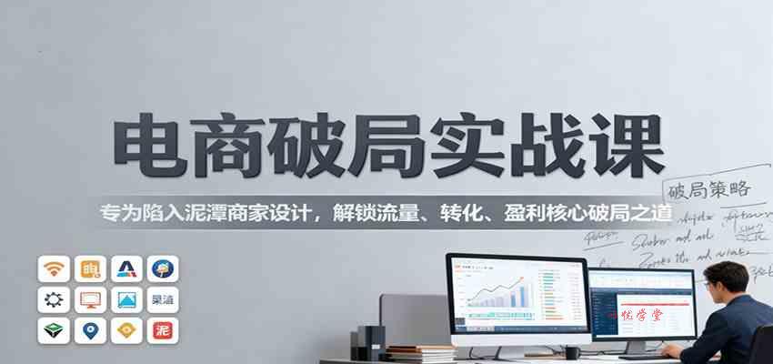 电商破局实战课：专为陷入泥潭商家设计，解锁流量、转化、盈利核心破局之道