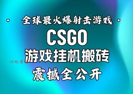 【年底大揭秘】基于全球最火爆的射击CSGO游戏挂G搬砖,日入5张+,震撼公开