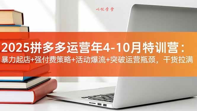 （16642期）2025拼多多运营年4-10月特训营：暴力起店+强付费策略+活动爆流+突破运营瓶颈，干货拉满