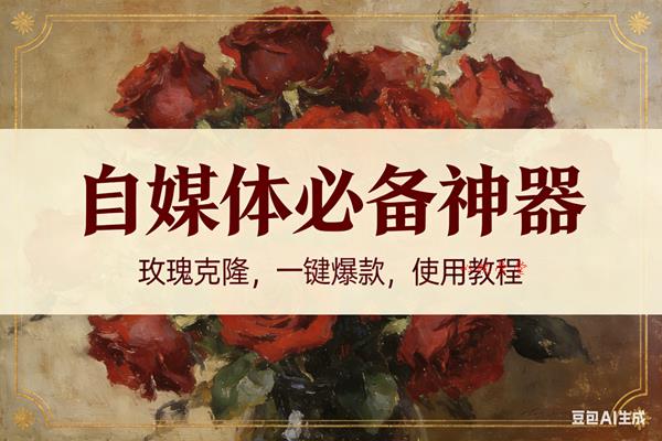 （16940期）玫瑰克隆神器，ai鲁大魔，自媒体必备的软件，一键爆款，详细教程