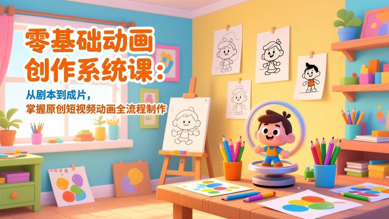 （17161期）零基础动画创作系统课：从剧本到成片，掌握原创短视频动画全流程制作