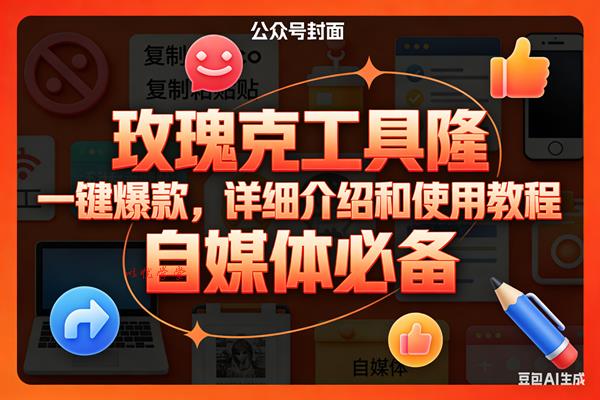 （17297期）玫瑰克隆工具，ai鲁大魔，自媒体必备神器，一键爆款神器，详细教程。