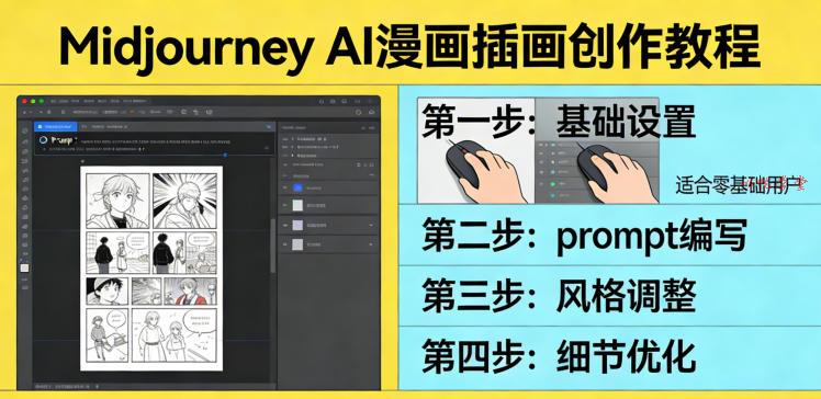 利用Midjourney AI人工智能轻松创作漫画插画教程，零基础创作完整漫画插画