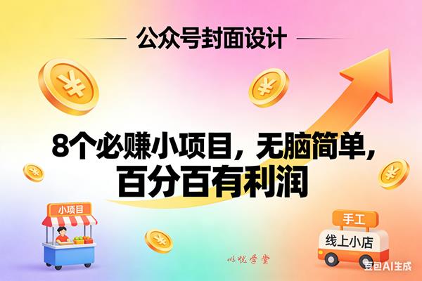 （17333期）8个必赚小项目，无脑简单，百分百有利润，副业首选，日入300+